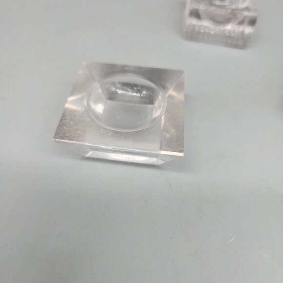 Vintage Assorted 5 Pcs Heavy Clear Glass Salt Cellars - Picture 9 of 13